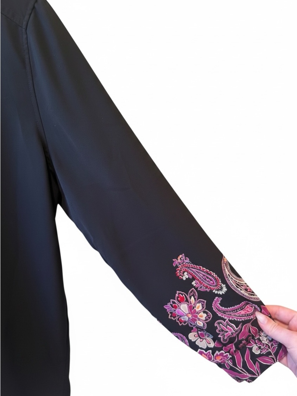 Chico’s Floral Notch Neck Tunic - Picture 7 of 10